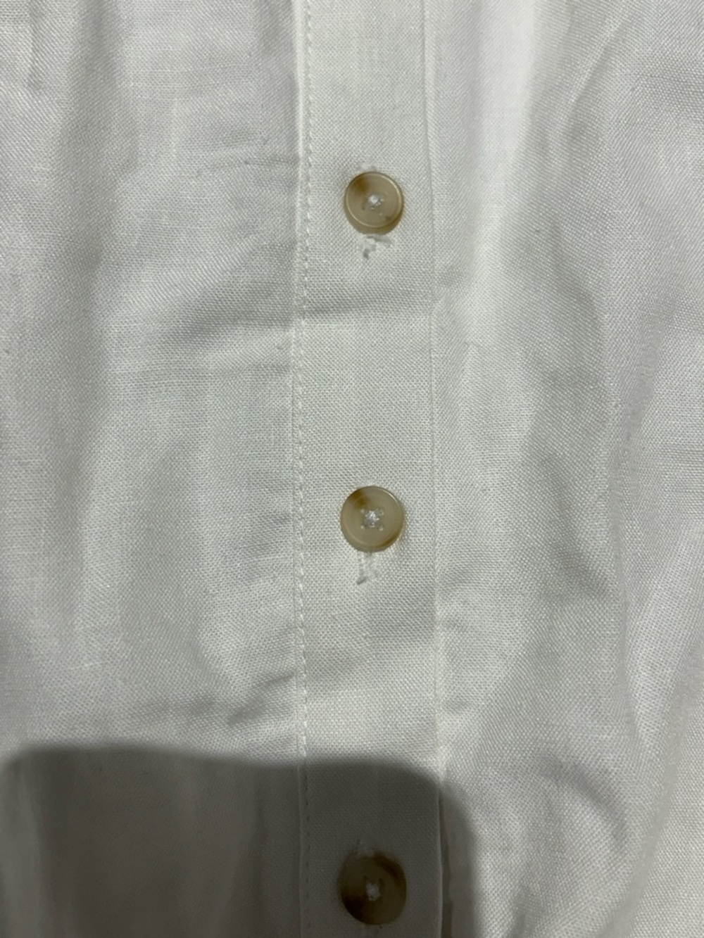 White Button-Front Sundress with Wide Straps - Picture 4 of 5